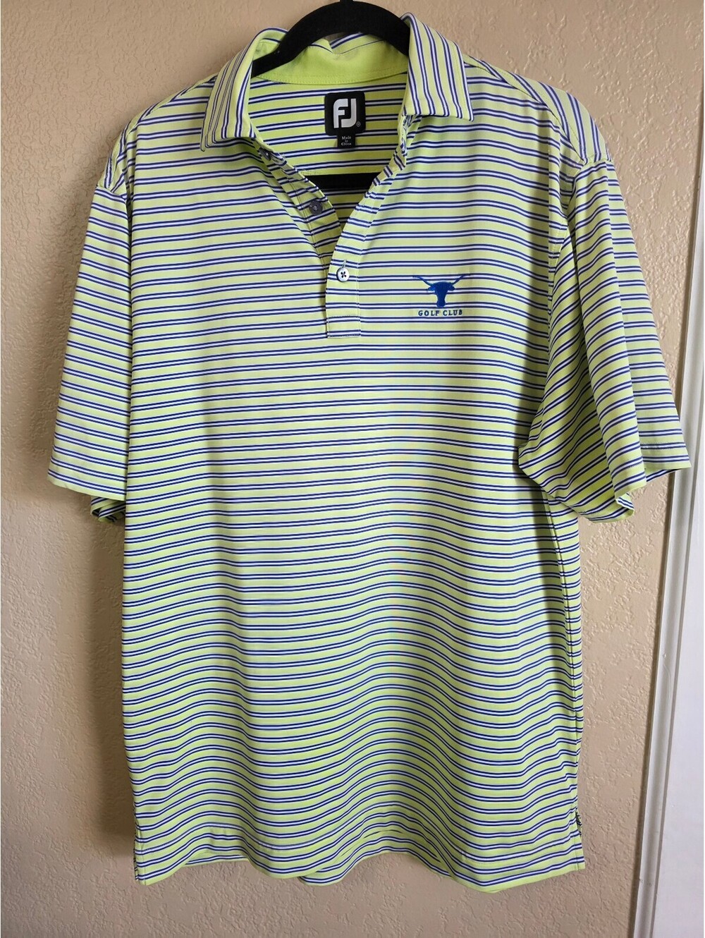 FootJoy Striped University of Texas Golf Club Polo Shirt M